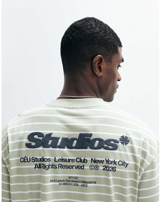 ASOS Gray Oversized T-shirt With Back Text Puff Graphic for men