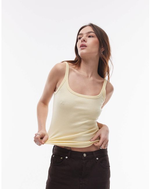 TOPSHOP Natural – geripptes trägertop