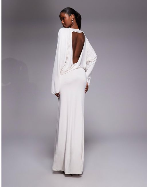 oh polly white maxi dress Modal Halterneck Maxi Dress in Ivory - XXS
