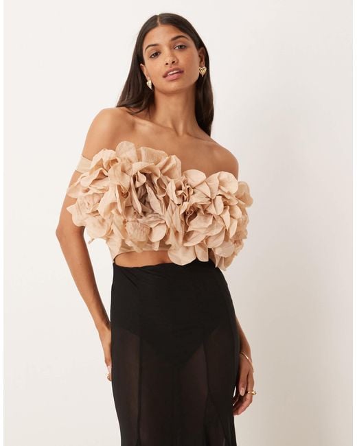 ASOS White – schulterfreies maxikleid