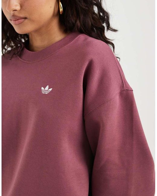 Adidas Originals Red Essential Oversized Sweatshirt