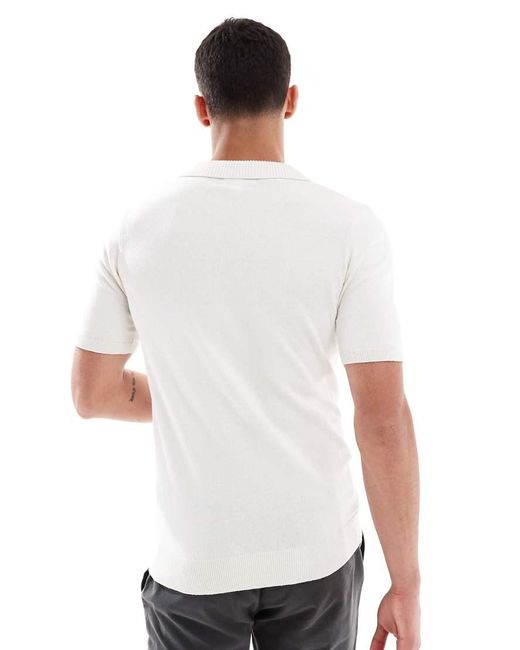 Polo Écru di Threadbare in White da Uomo