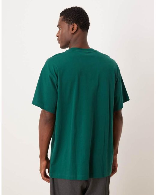 Adidas Originals Green Essential Oversized T-shirt for men
