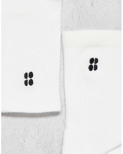 Sweaty Betty White Essentials Crew Socks 3 Pack