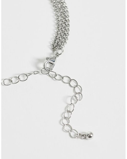 Reclaimed Vintage White Long Line Layered Pearl Necklace