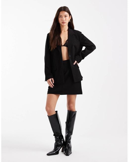 Object Black Stretch Tailored Mini Skirt Co-Ord