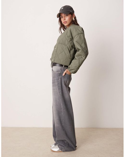 New Look Brown – wattierte bomberjacke