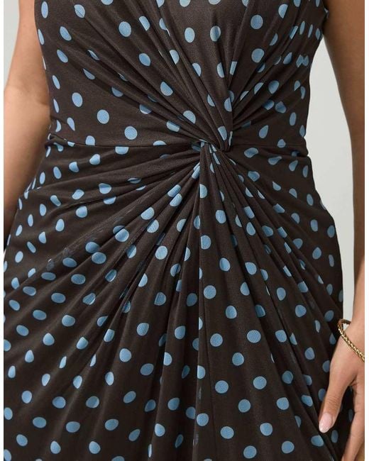 Yours Clothing Brown Polka Dot Maxi Dress