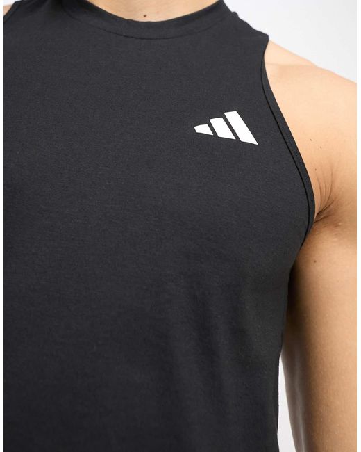 Adidas Originals Blue Adidas Training Essential Logo Vest for men