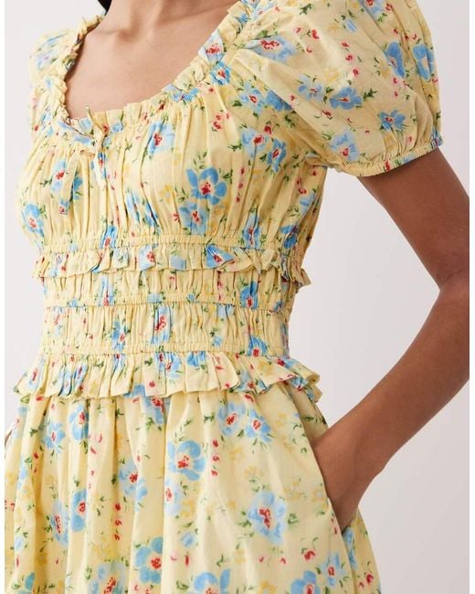 Nobody's Child Natural Ariel Milk Maid Midi Dress