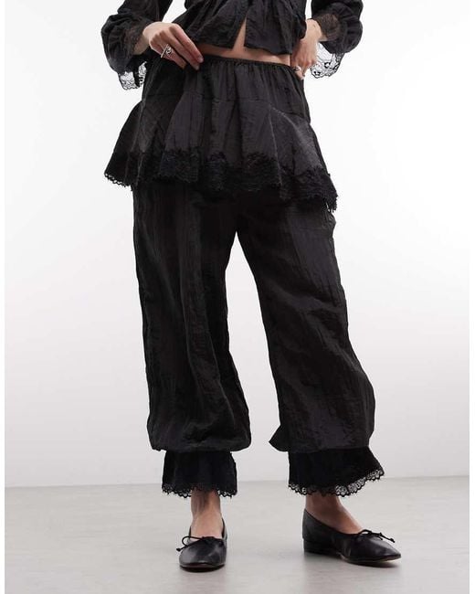 Daisy Street Blue Skirt Overlay Lace Trousers