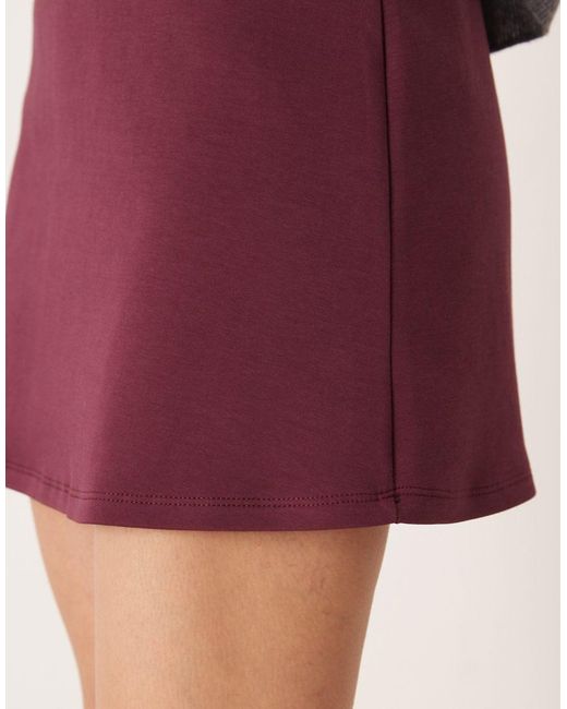 ASOS Purple Co-ord Ponte Micro Skort