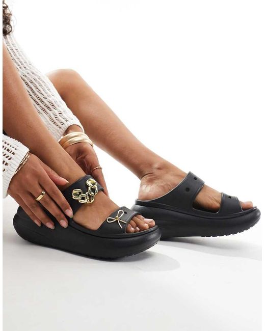 CROCSTM Black Classic Crush Sandal