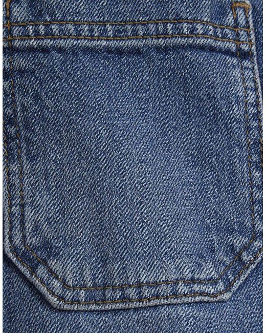 River Island Blue High Waisted Pocket Wide Leg Jeans