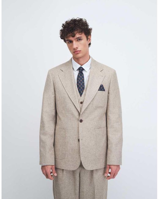 ASOS Natural Slim Suit Jacket for men