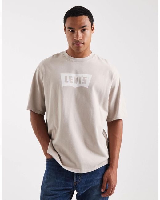 Levi's Natural Vintage Batwing Logo Oversized Half Sleeve T-shirt for men