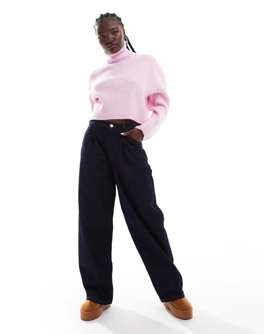 ONLY Pink – langärmliger rollkragenpullover