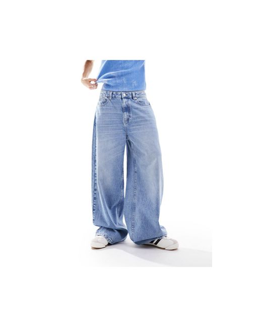 Collusion Blue X015 Super baggy Low Rise Jeans for men
