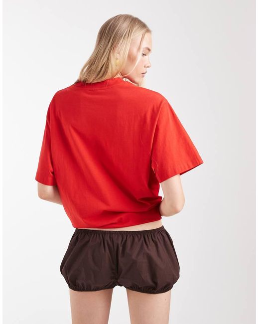 ASOS Red Low Rise Bloomer Short