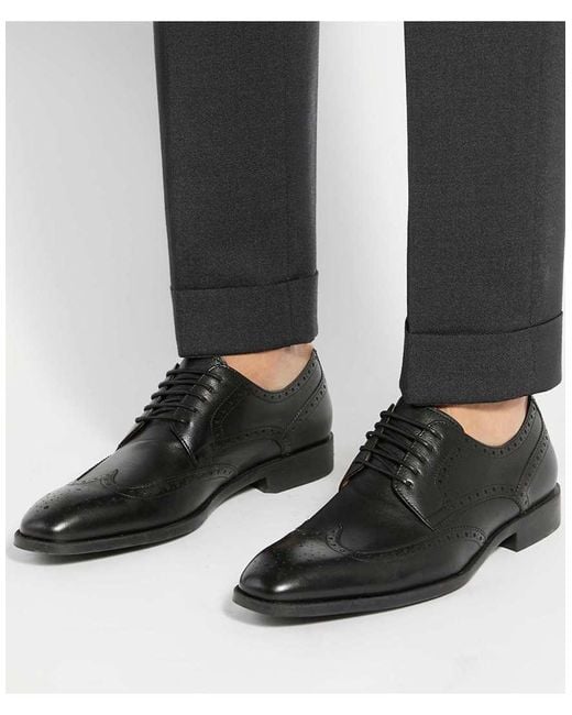 Dune Black Wide Fit Sunni Derby Shoes for men