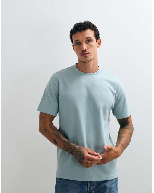 Hollister Blue Relaxed Fit T-shirt for men