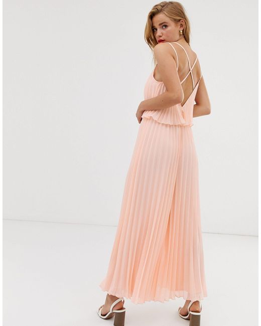 pleated crop top jumpsuit