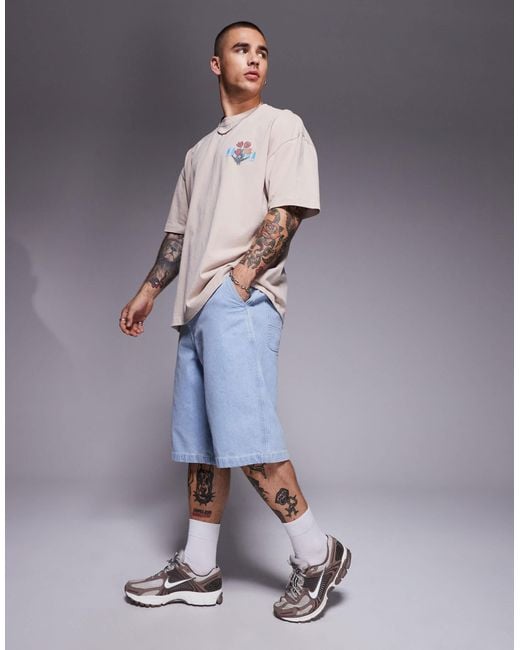 ASOS Gray Heavyweight Oversized T-shirt for men
