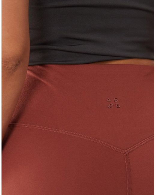 4505 Red Hourglass Icon High Waist 8-inch legging Shorts