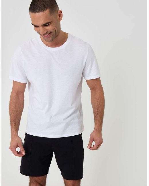 Threadbare Black Pique Pleated Sweat Shorts for men