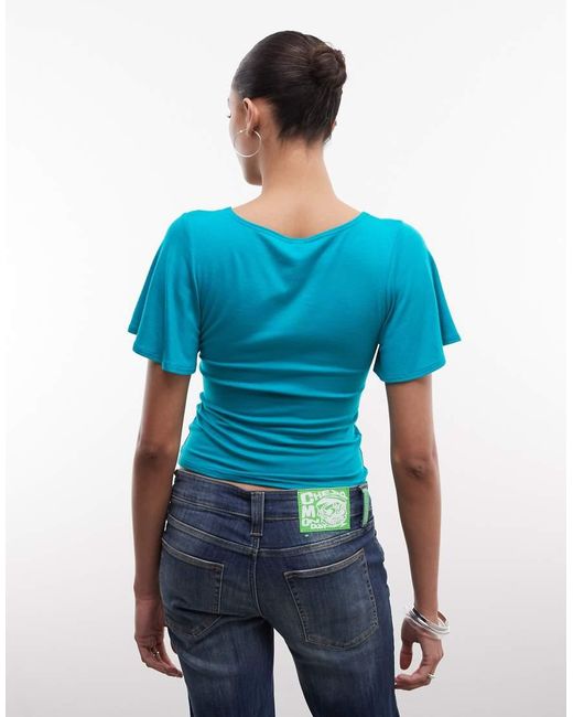 Collusion Blue Batwing Top