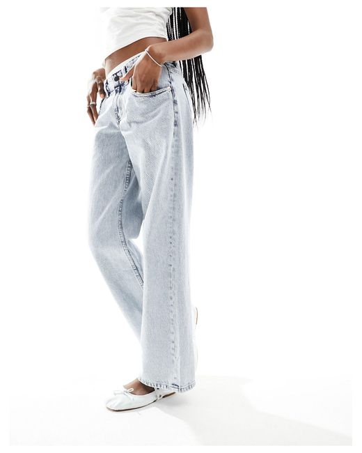 Motel White Low Rise Parallel Jeans