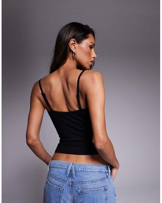 GOOD AMERICAN Gray Super Stretch Jersey Bustier