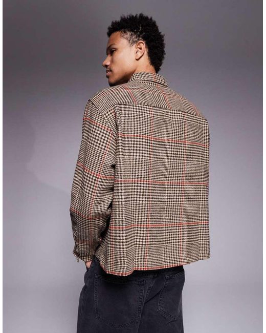 Camicia A Quadri di ASOS in Gray da Uomo