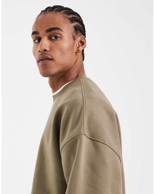 ASOS Brown Essentials Extreme Oversized Sweatshirt for men