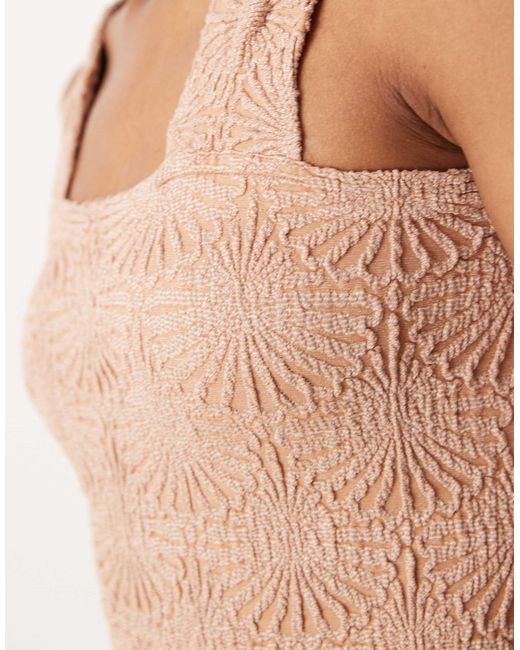 Free People Brown Love Letter Textured Cami Top