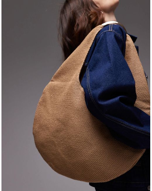 TOPSHOP Blue – scarlett – strohtasche