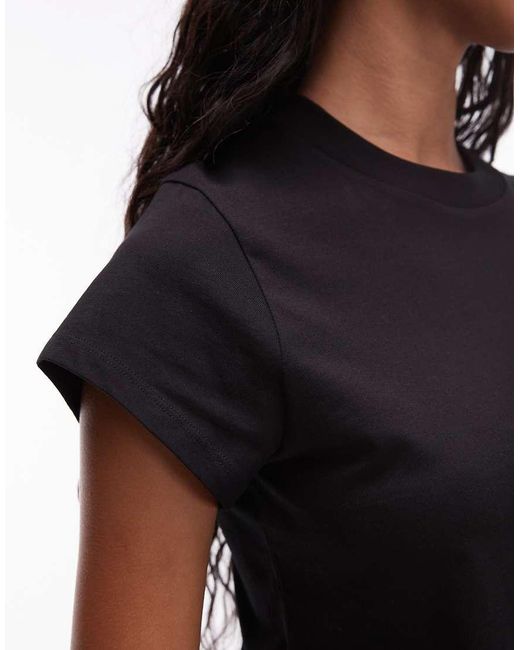 & Other Stories Black Fitted Jersey Top With Raglan Sleeves