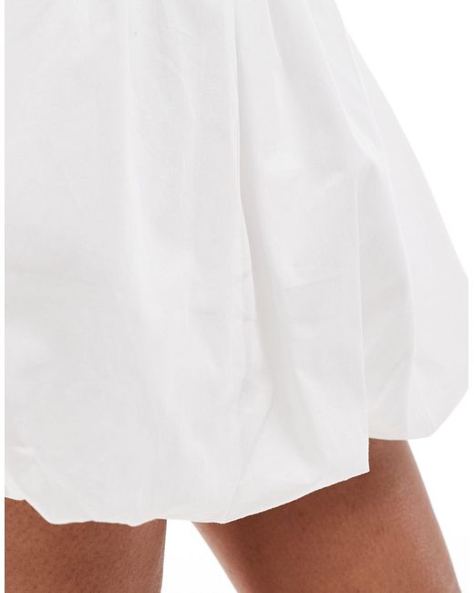 ASOS White Cotton Bubble Mini Skirt