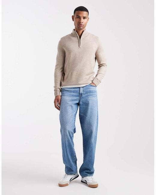 Brave Soul – mittelschwerer strickpullover in Natural für Herren
