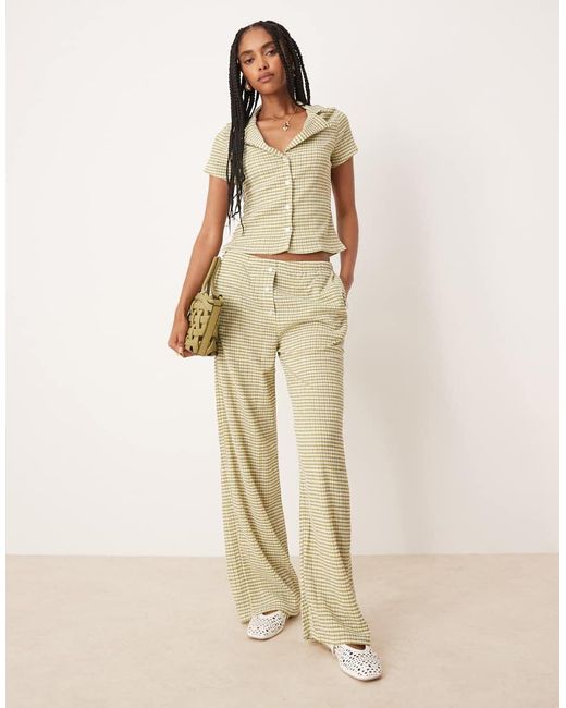 ASOS Natural Shrunken Revere Shirt Co-ord