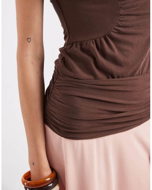 laagam Red Fiora Slinky Contrast Mini Dress