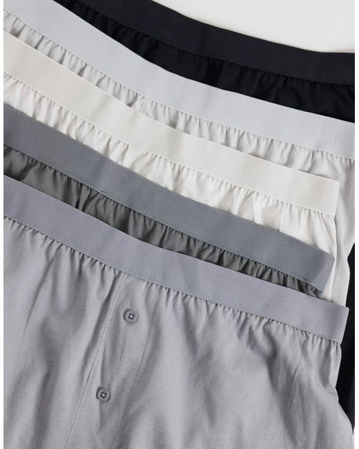 ASOS Gray 5 Pack Boxers for men