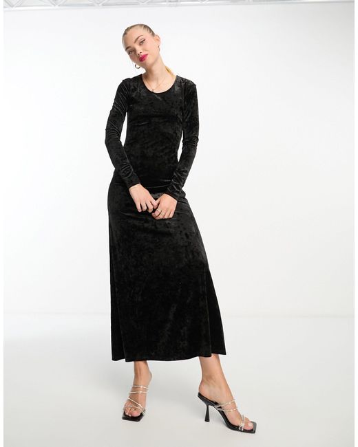 Monki top velvet dress