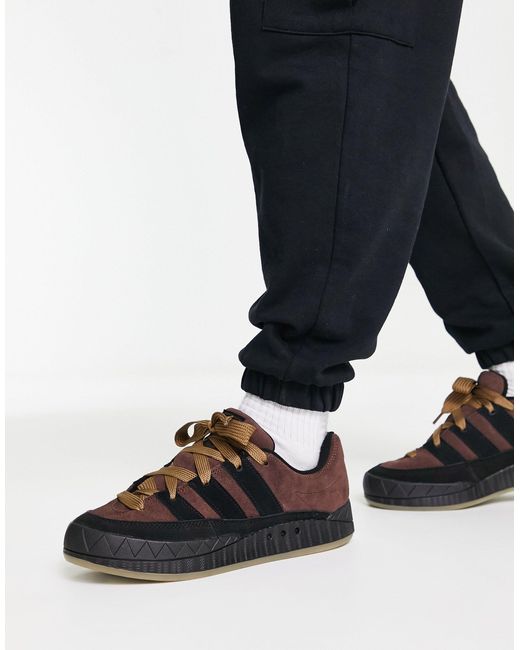 Adimatic - sneakers marroni con suola da Uomo di adidas Originals in Nero |  Lyst