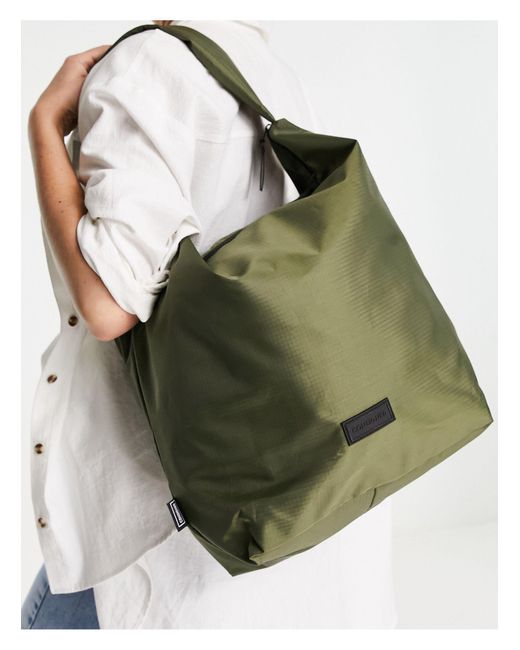 Consigned Slouch Shoulder Bag in Green | Lyst