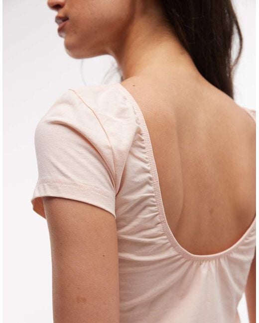 Monki Multicolor Open Back T-shirt