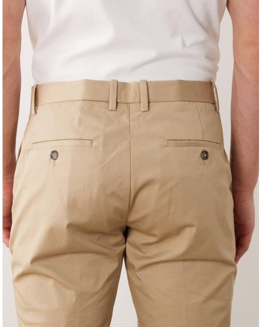 Mango Blue Regular Fit Pleat Front Trousers for men