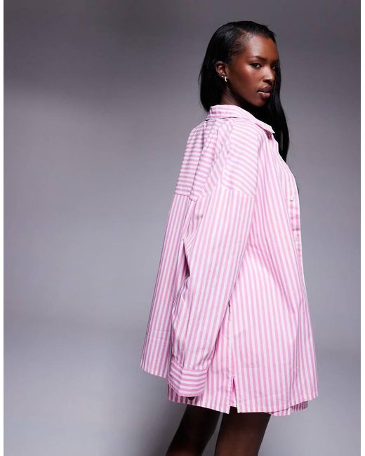 Nike Pink Stripe Poplin Shirt