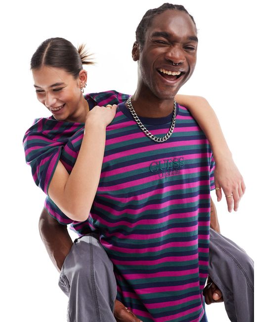 Originals - t-shirt unisexe à rayures horizontales Guess en coloris Violet  | Lyst