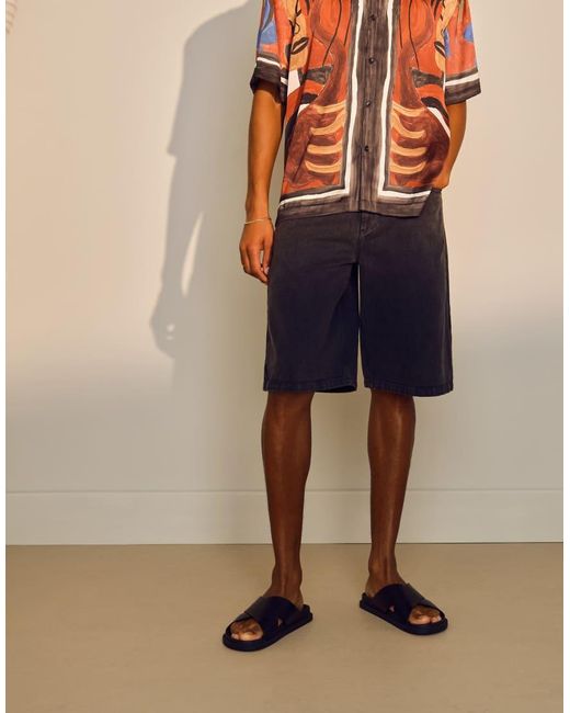 Topman Natural Washed Twill Shorts for men